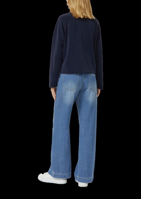 Verkürzte Sweatshirt-Jacke aus Scuba