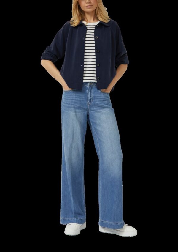 Verkürzte Sweatshirt-Jacke aus Scuba