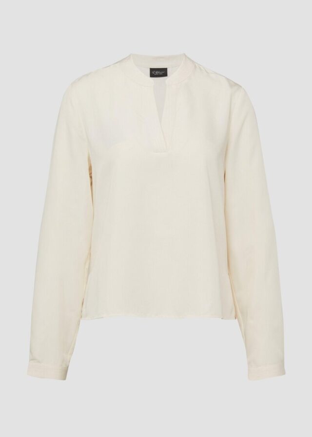 Modal-Bluse mit Tunika-Ausschnitt