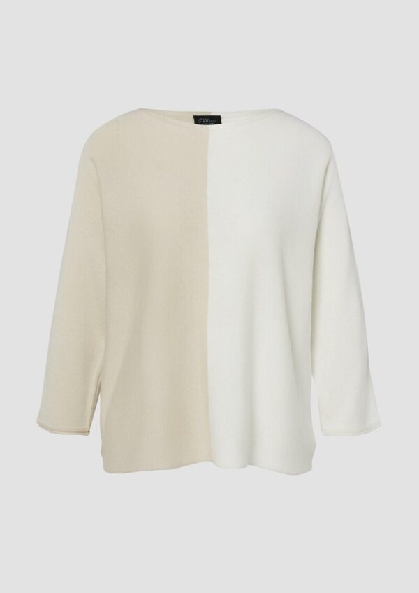 Feinstrickpullover mit Fledermausärmeln aus Modalmix