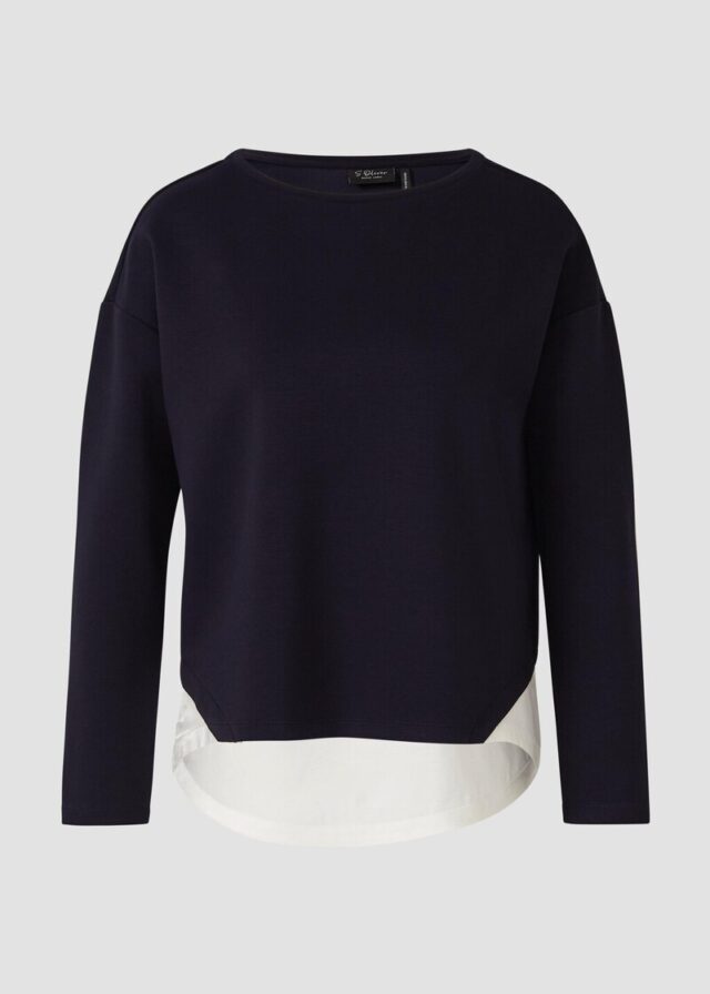 Scuba-Sweatshirt in Layering-Optik