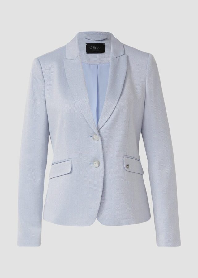 Verkürzter Slim-Fit-Blazer mit Struktur