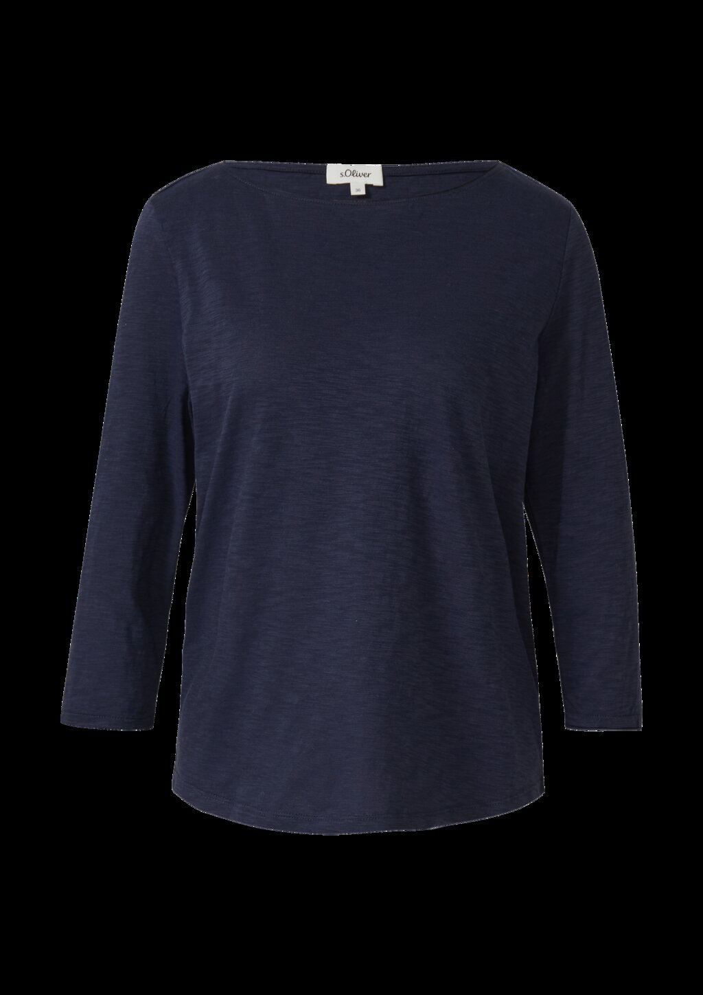 Shirt mit Flammgarnstruktur und 3/4-Ärmeln