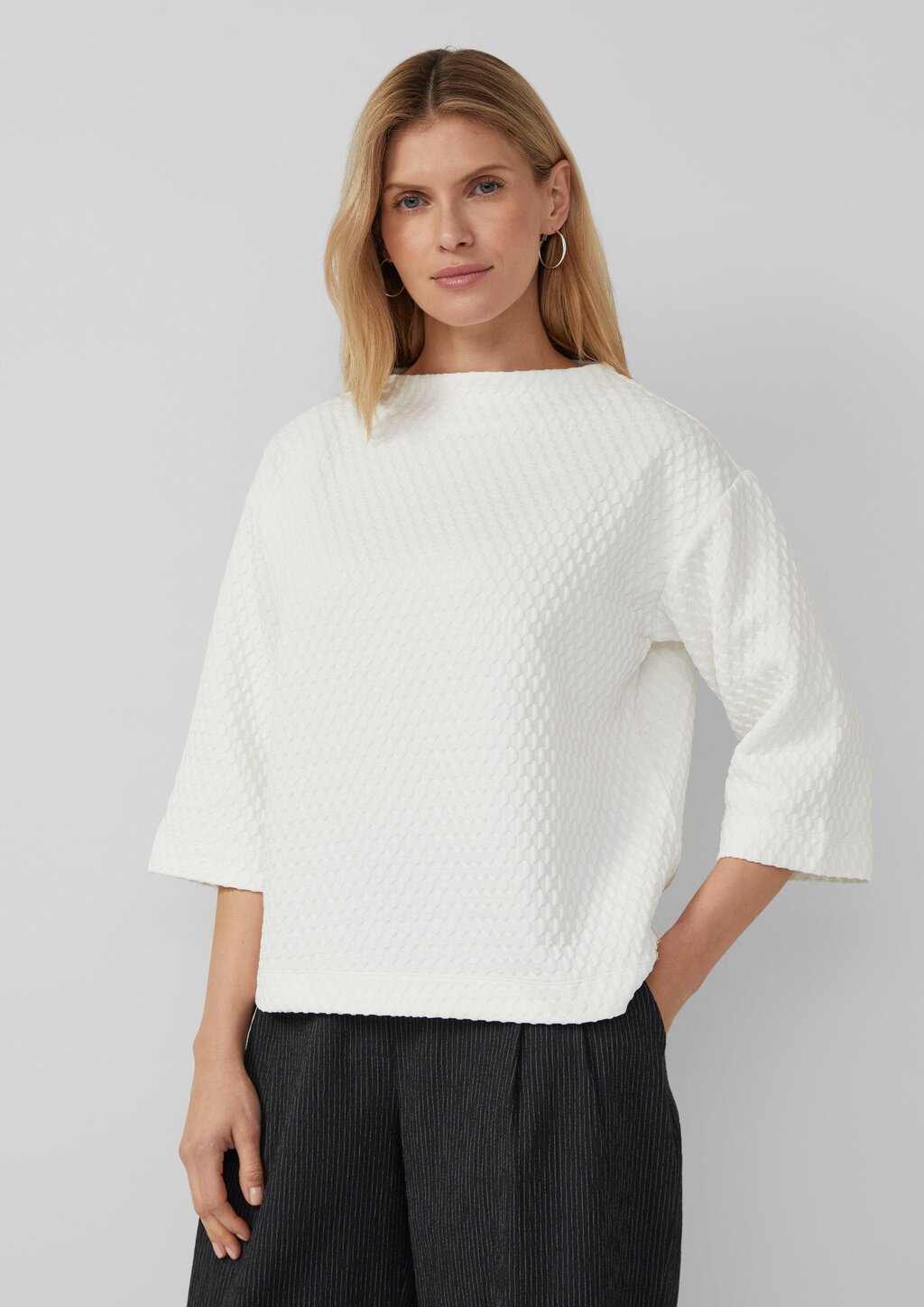 Strukturiertes Sweatshirt im Relaxed Fit