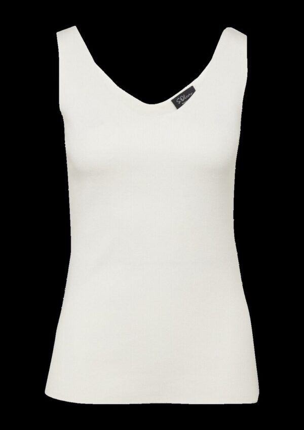 Ärmelloses Feinstrick-Top im Slim Fit