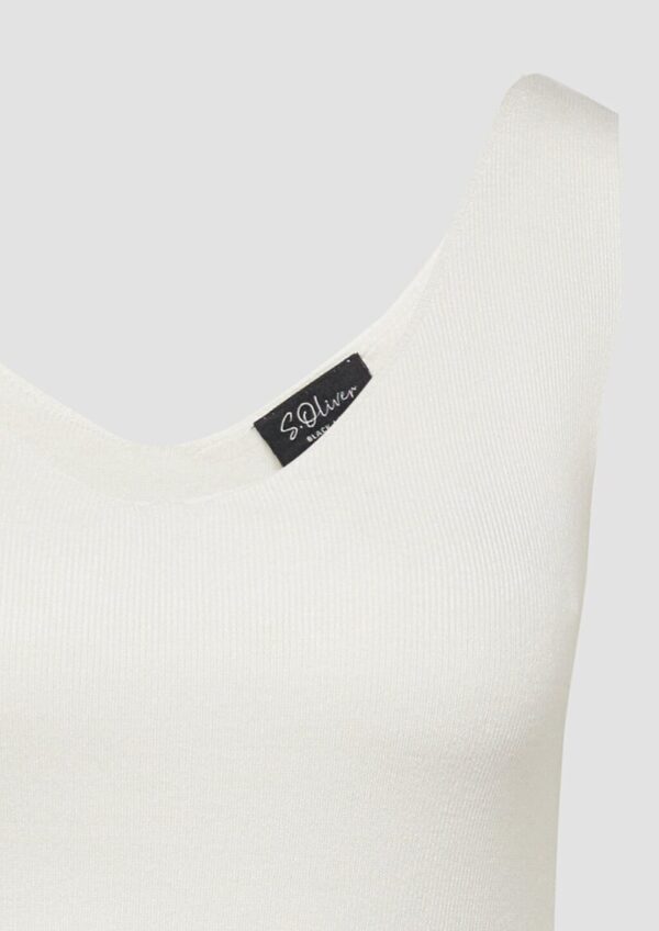 Ärmelloses Feinstrick-Top im Slim Fit