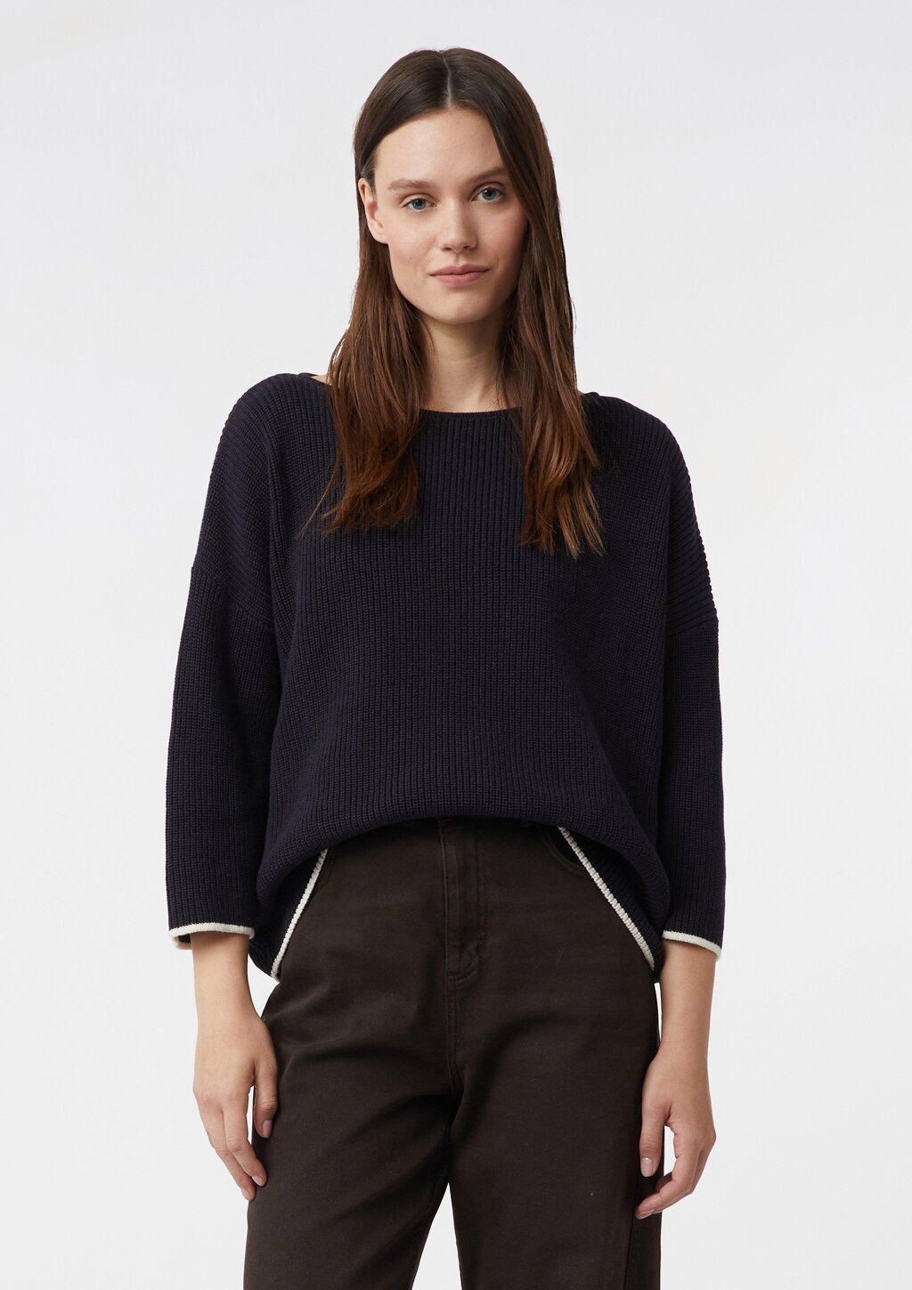 Pullover im Boxy Fit mit Kontrastdetails