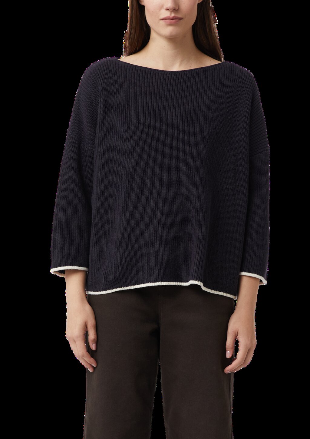 Pullover im Boxy Fit mit Kontrastdetails