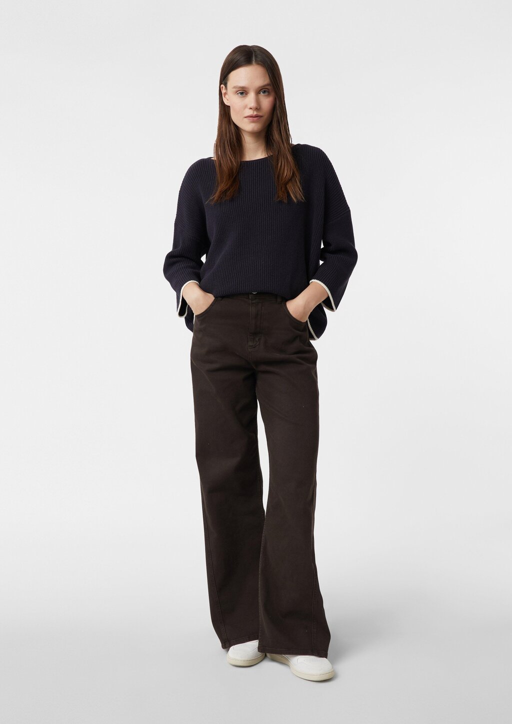 Pullover im Boxy Fit mit Kontrastdetails