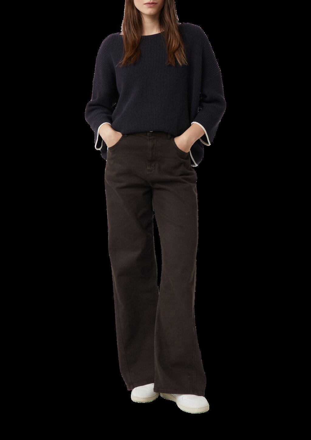 Pullover im Boxy Fit mit Kontrastdetails