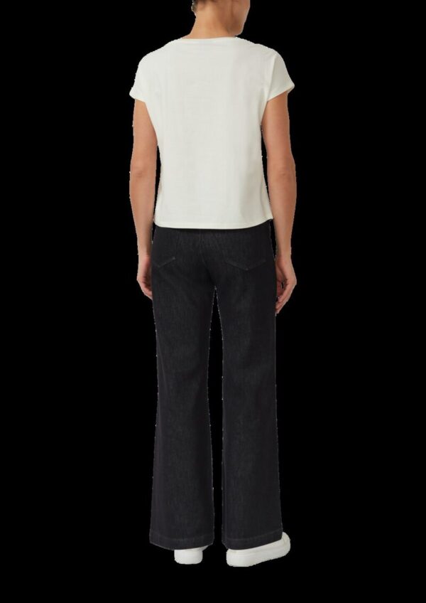 Blusenshirt mit Schriftprint und Strasssteinchen