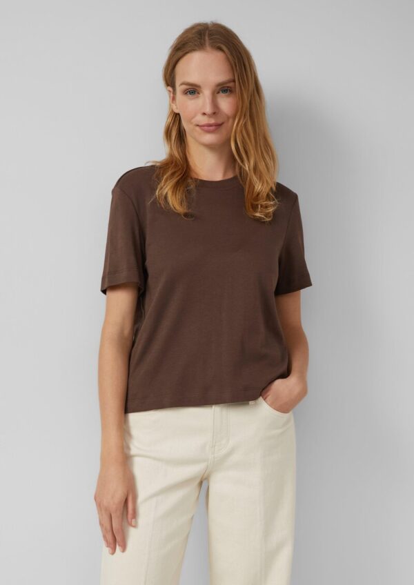 Verkürztes T-Shirt aus Interlockjersey