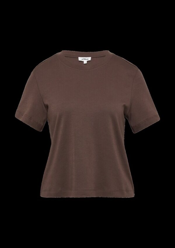 Verkürztes T-Shirt aus Interlockjersey