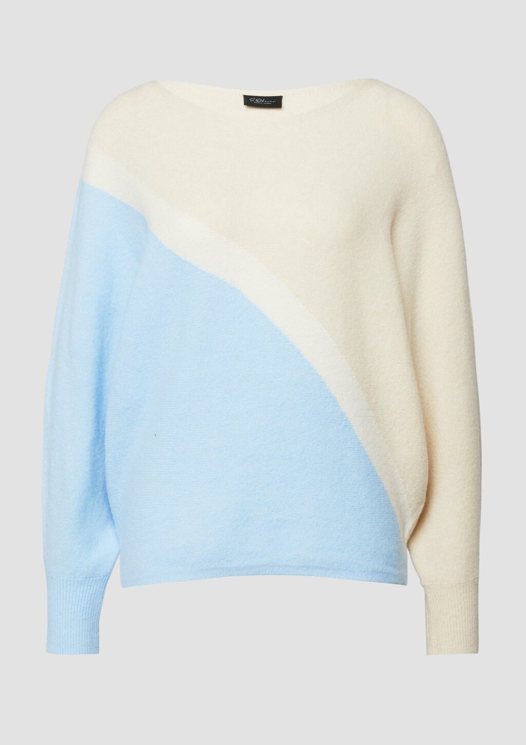 Feinstrickpullover mit Fledermausärmeln