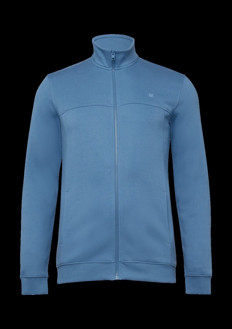 Sweatshirt-Jacke mit Stehkragen und Eingrifftaschen