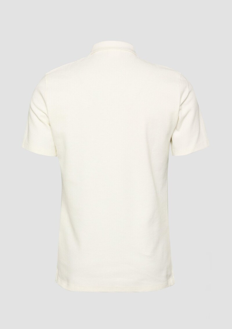 Strukturiertes Poloshirt mit Brusttasche