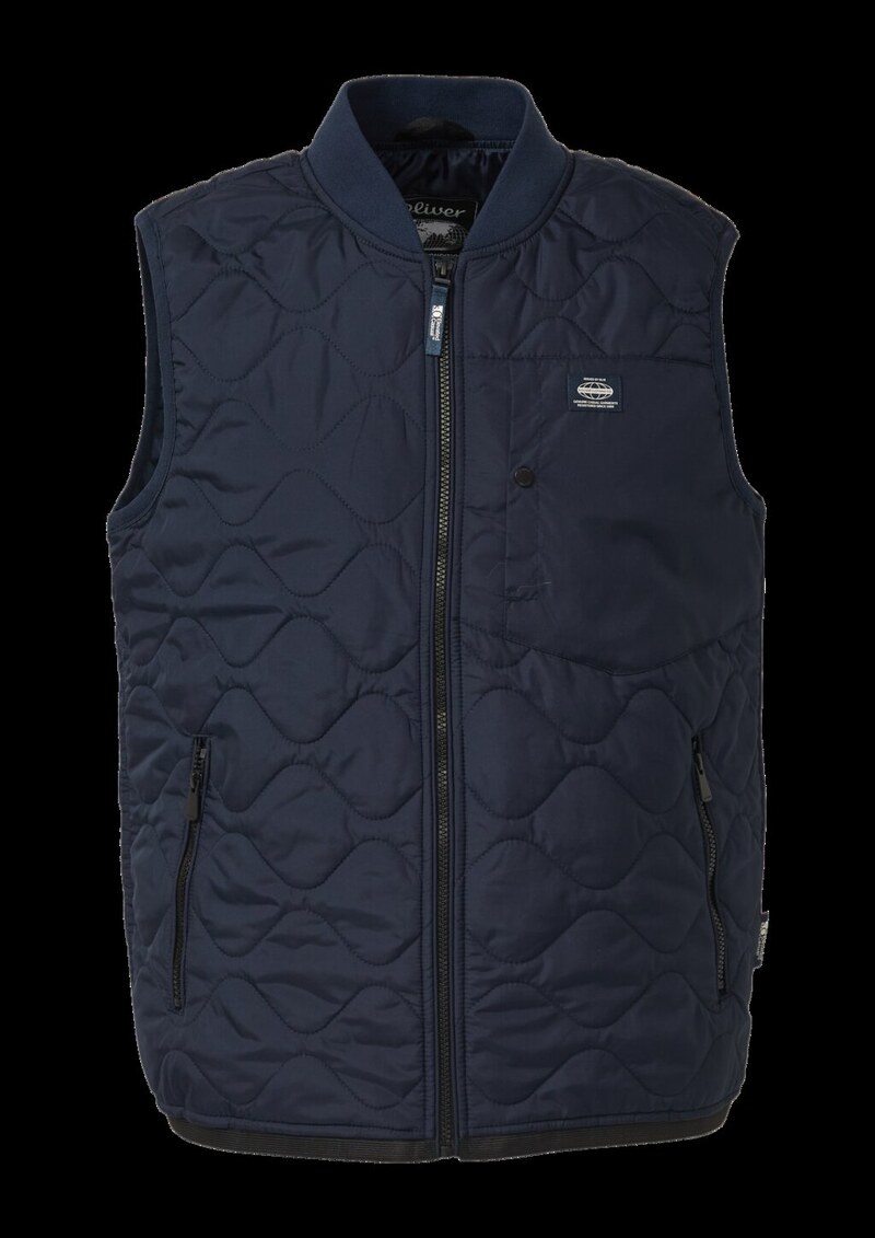 Leichte Steppweste mit Bomberkragen im Workwear-Stil