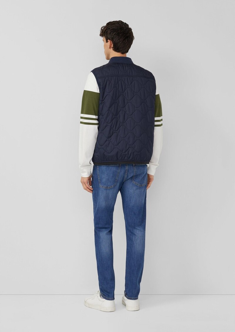 Leichte Steppweste mit Bomberkragen im Workwear-Stil