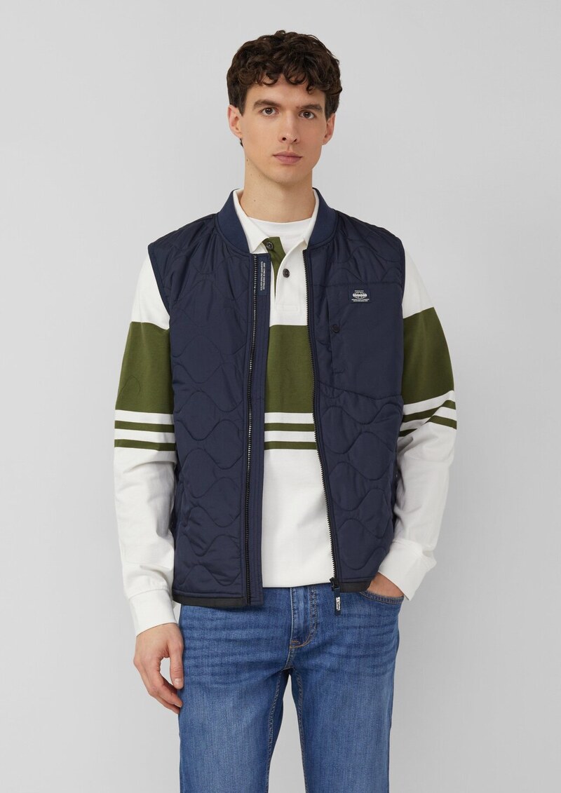 Leichte Steppweste mit Bomberkragen im Workwear-Stil