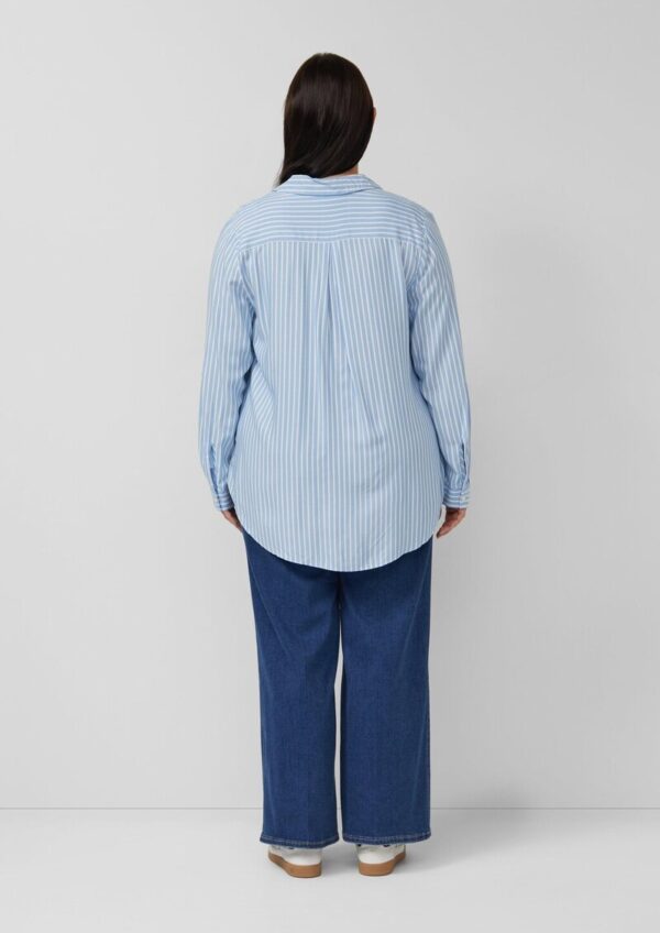 Fließende Viskose-Bluse mit Turn-up