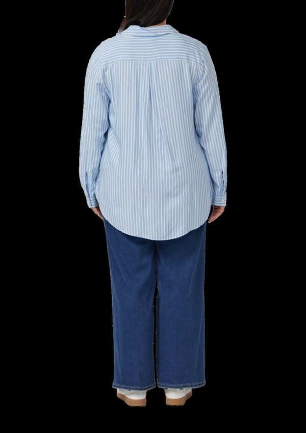 Fließende Viskose-Bluse mit Turn-up