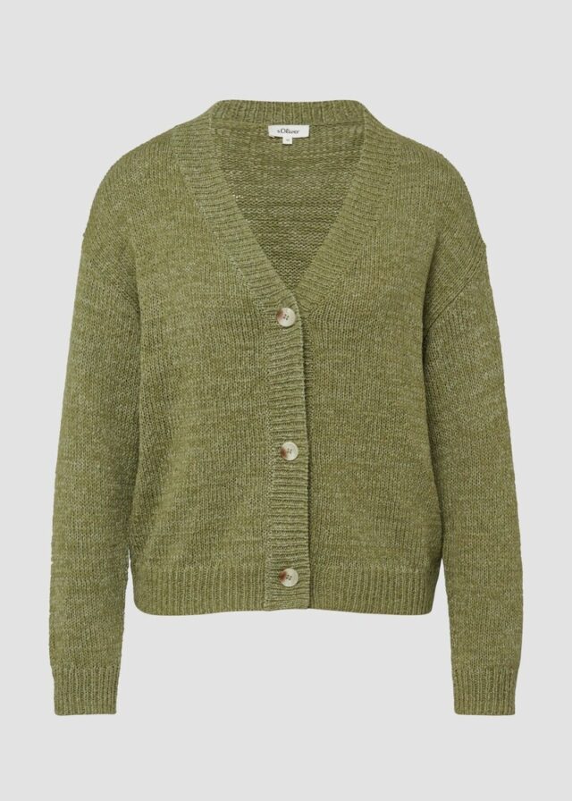 Strickjacke aus Bändchengarn im Relaxed Fit