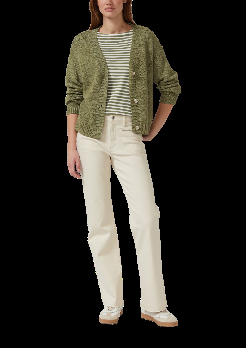 Strickjacke aus Bändchengarn im Relaxed Fit