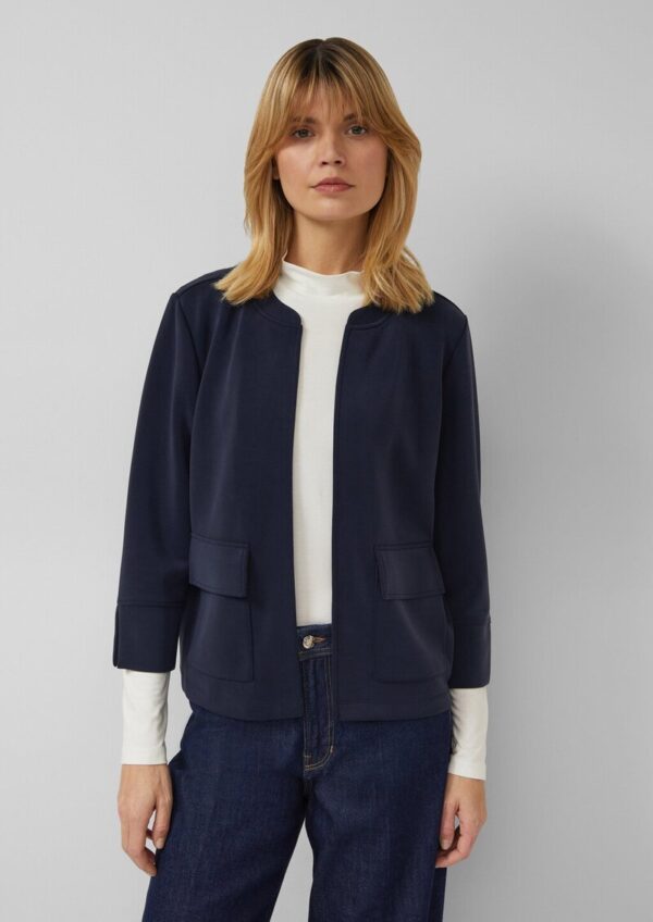 Verkürzte Sweatshirt-Jacke aus Scuba