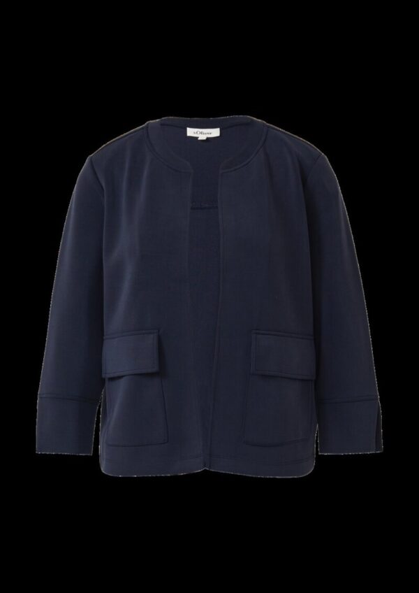 Verkürzte Sweatshirt-Jacke aus Scuba