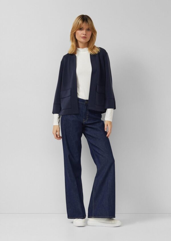 Verkürzte Sweatshirt-Jacke aus Scuba