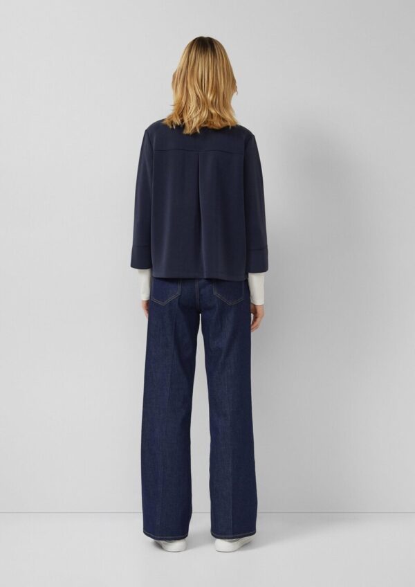 Verkürzte Sweatshirt-Jacke aus Scuba