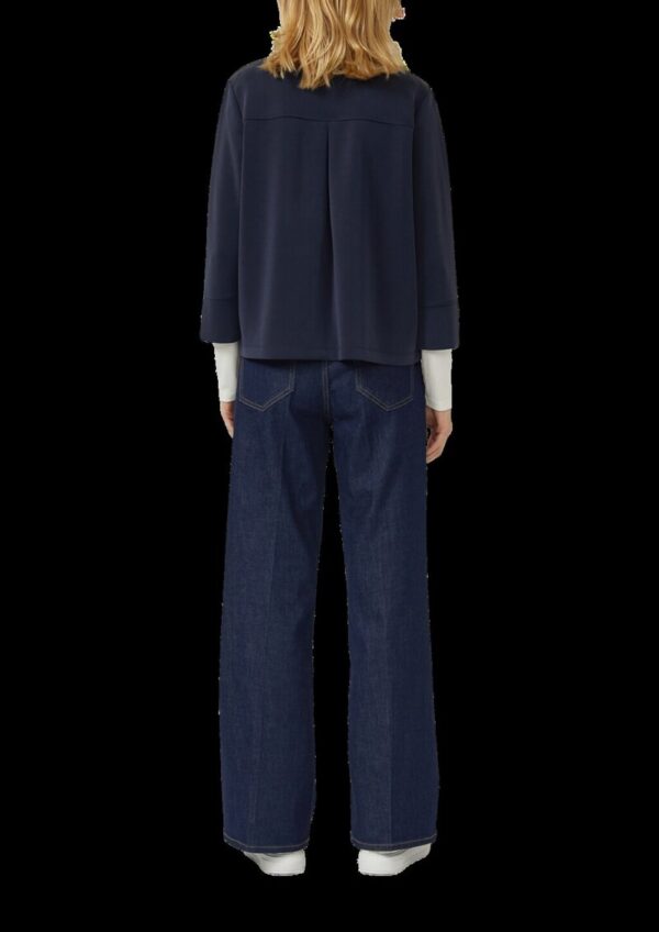 Verkürzte Sweatshirt-Jacke aus Scuba