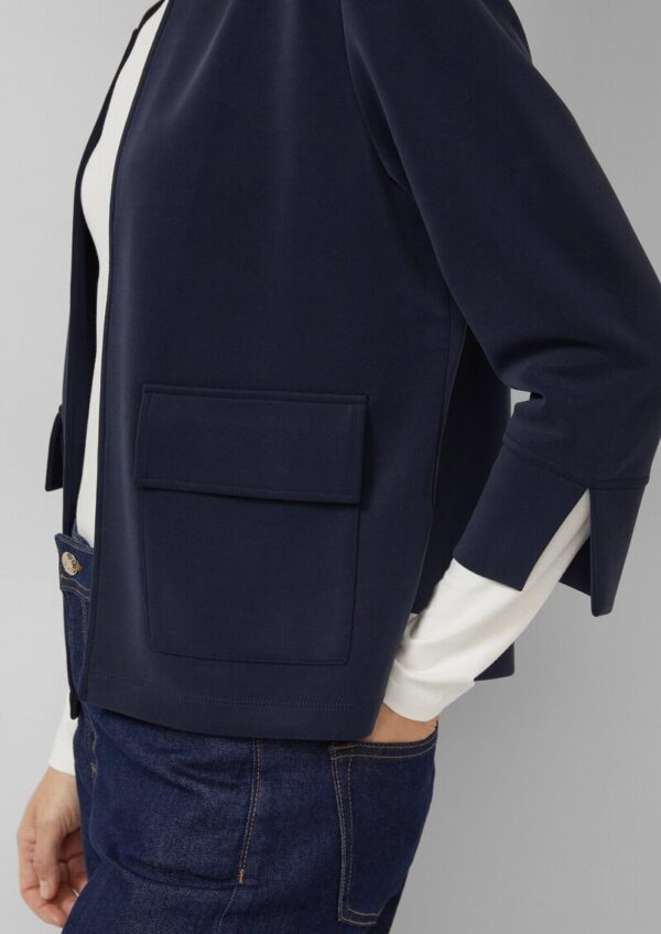 Verkürzte Sweatshirt-Jacke aus Scuba