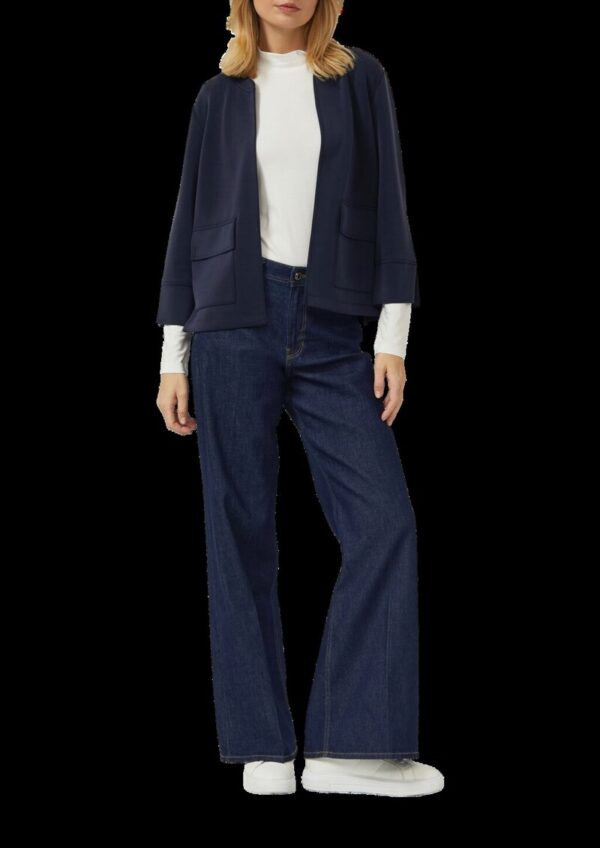 Verkürzte Sweatshirt-Jacke aus Scuba