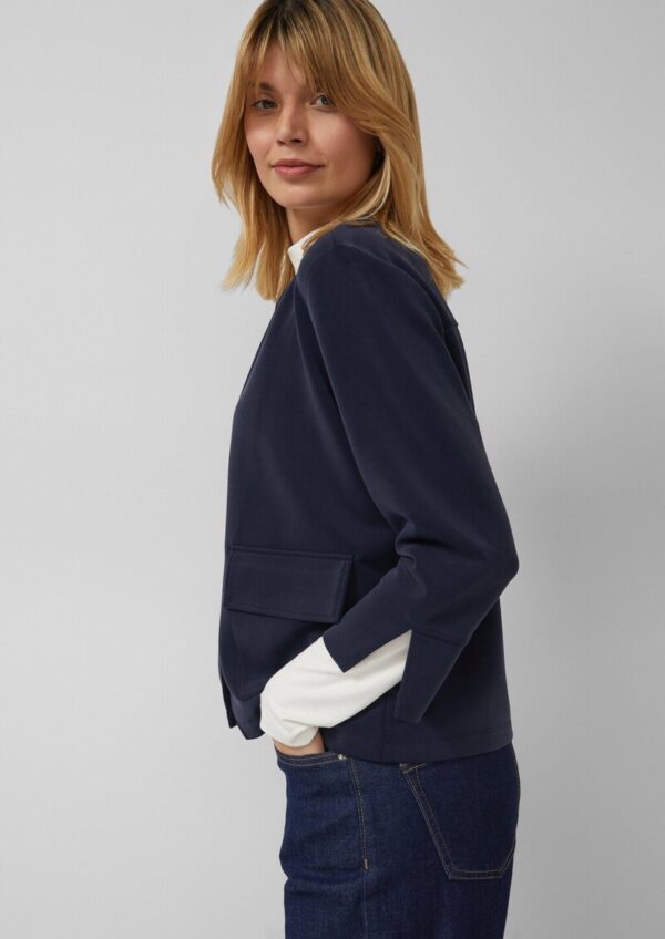 Verkürzte Sweatshirt-Jacke aus Scuba