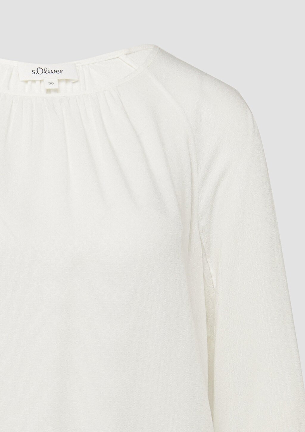 Strukturierte Viskose-Bluse mit Raff-Details