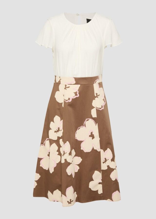 Elegantes Etuikleid mit Popeline-Rock