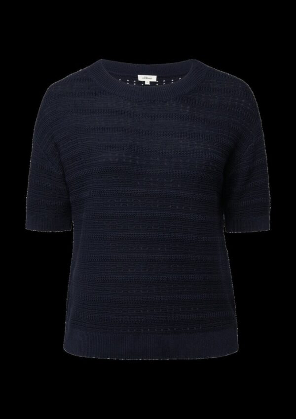 Ajour-Pullover mit Halbarm