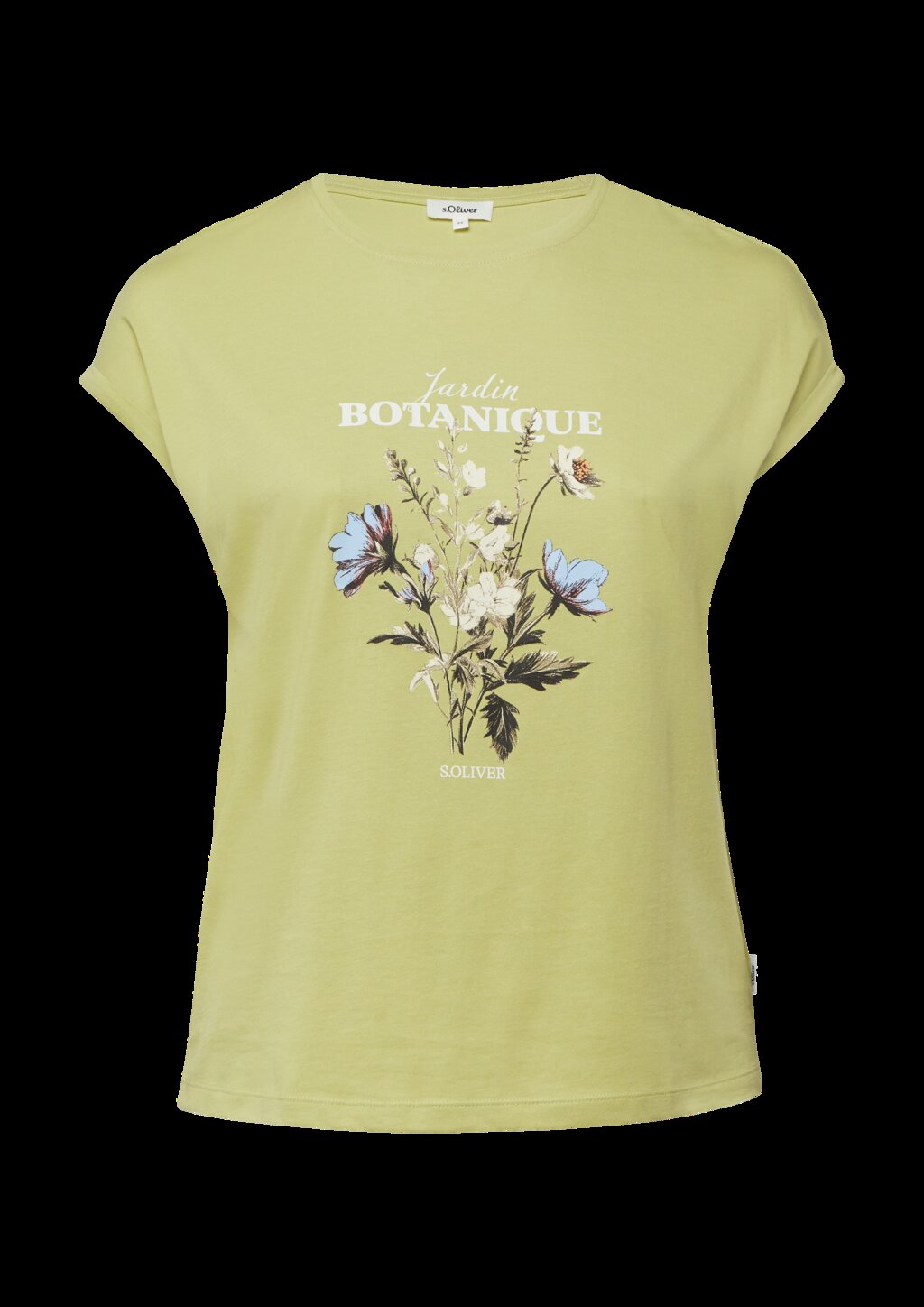 T-Shirt mit überschnittenen Schultern und Frontprint