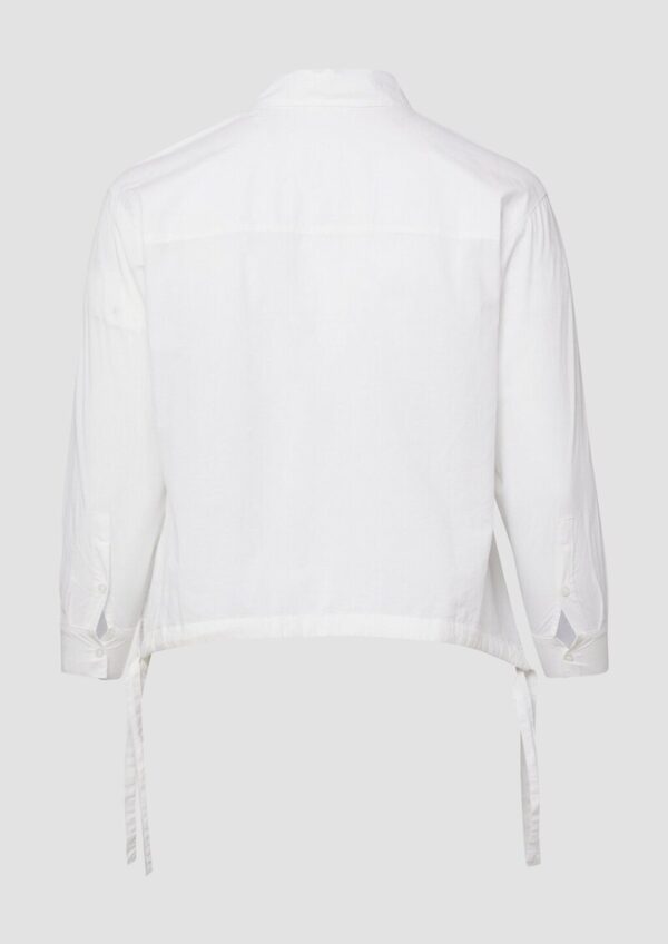 Leichte Hemdbluse aus Baumwollvoile mit Schleifendetail