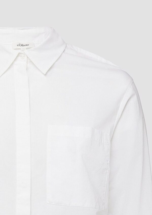 Leichte Hemdbluse aus Baumwollvoile mit Schleifendetail