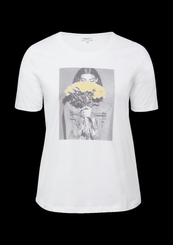 Baumwoll-T-Shirt mit Frontprint