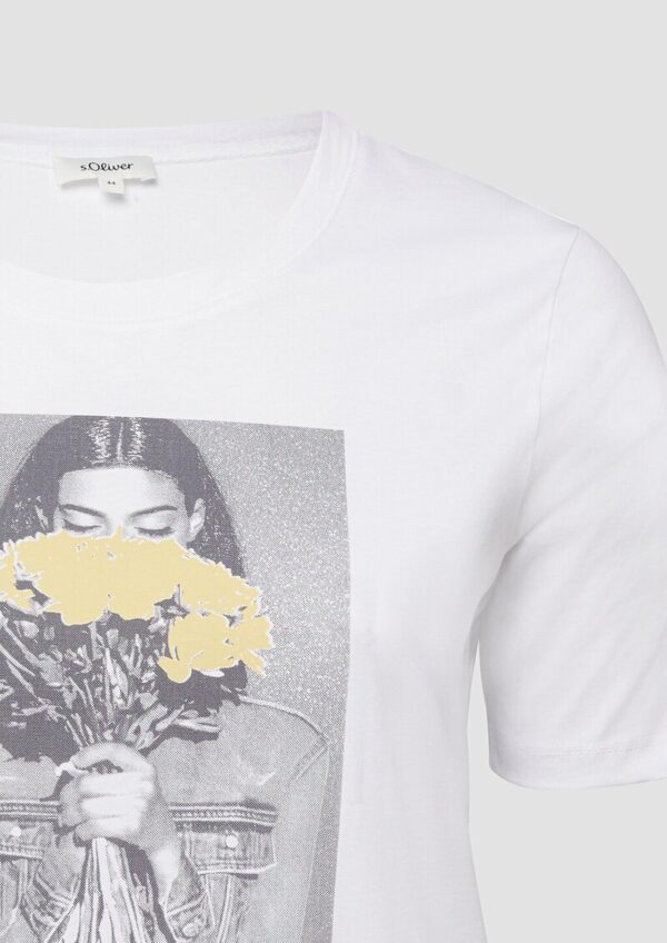 Baumwoll-T-Shirt mit Frontprint