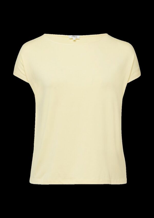 Fließendes Jersey-Shirt mit überschnittenen Schultern