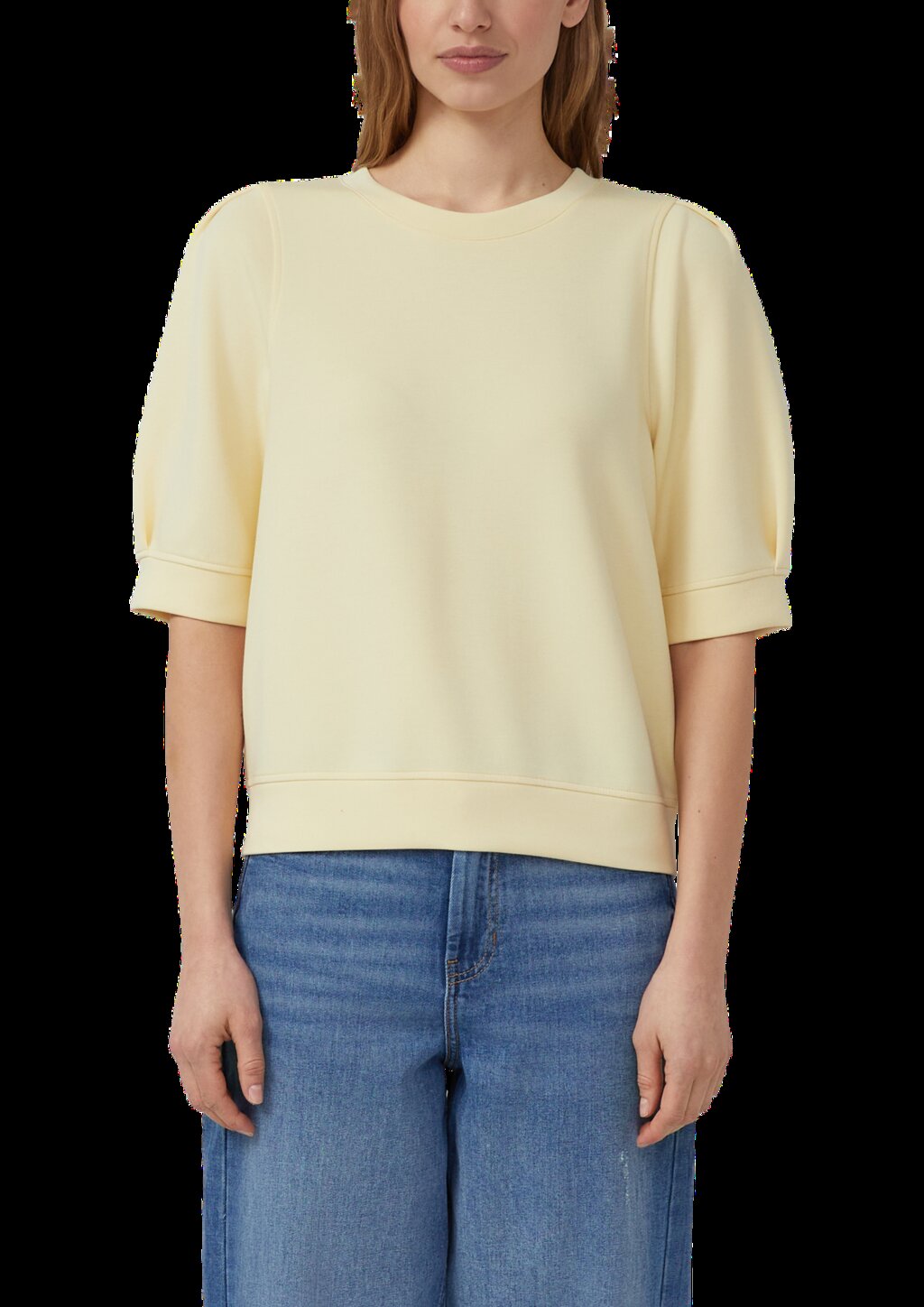 Scuba-Sweatshirt mit Faltendetails