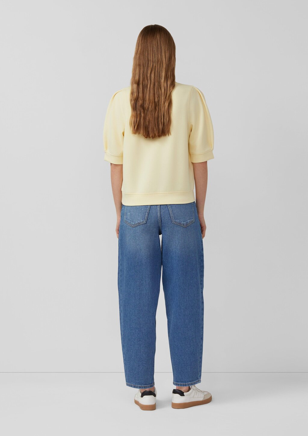 Scuba-Sweatshirt mit Faltendetails