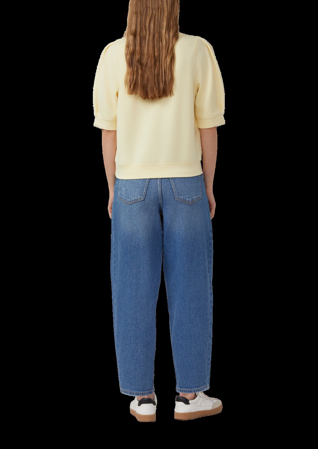 Scuba-Sweatshirt mit Faltendetails