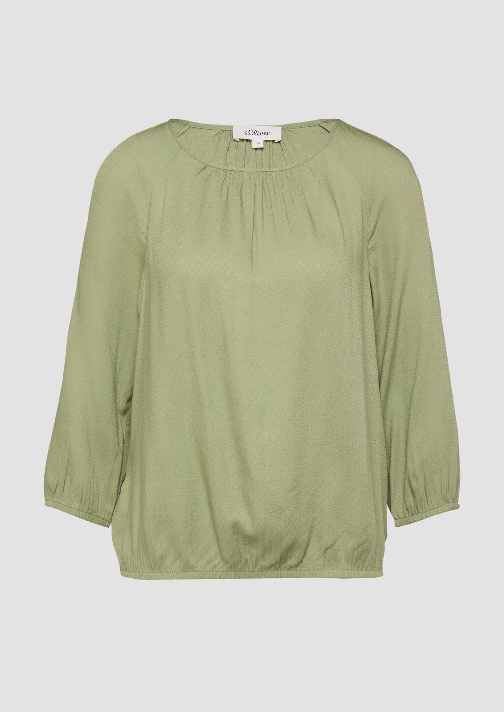 Strukturierte Viskose-Bluse mit Raff-Details