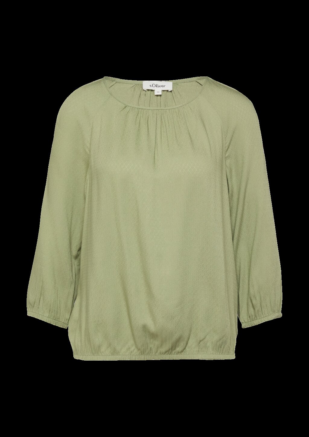 Strukturierte Viskose-Bluse mit Raff-Details