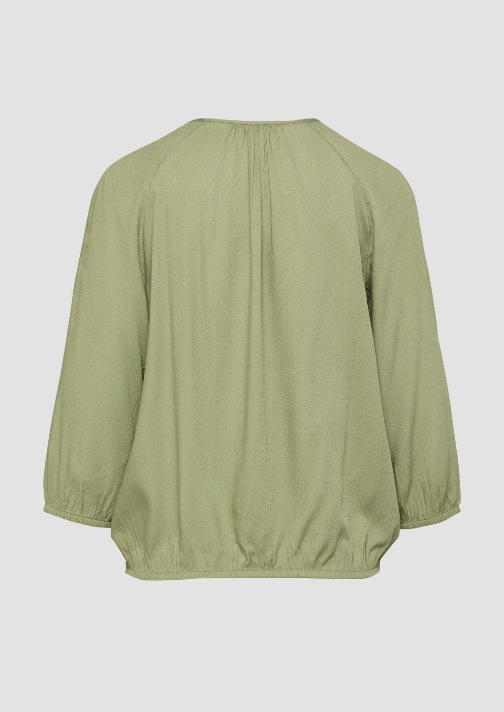 Strukturierte Viskose-Bluse mit Raff-Details